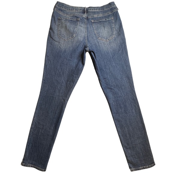 Old Navy Denim - Old Navy Curvy Skinny Darci Jeans Womens 14 Long Blue Denim Distressed High Rise